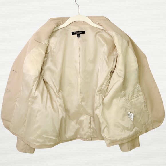 Brooks Brothers Womens 10P Single Breasted Milano Fit Beige BlazerJacket Career - Picture 4 of 13